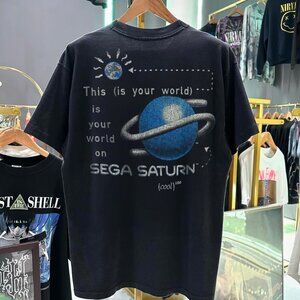 SEGA SATURN 1995 PROMO VINTAGE WASHED BLACK T-SHIRT REPRINT